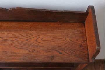 アンティーク家具　アンティーク 古い木の引き出し付き本棚(飾り棚)