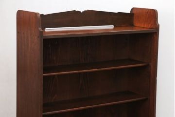 アンティーク家具　アンティーク 古い木の引き出し付き本棚(飾り棚)