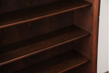 アンティーク家具　アンティーク 古い木の引き出し付き本棚(飾り棚)