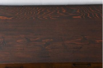 アンティーク家具　古民具・骨董 味わい深い前面栗材ローチェスト(時代箪笥、テレビボード)