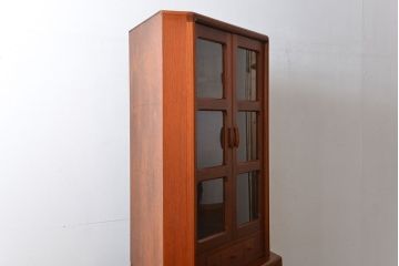 北欧家具 チーク材 シャッター扉付きの北欧ビンテージコーナーキャビネット