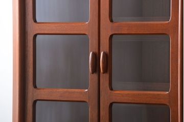 北欧家具 チーク材 シャッター扉付きの北欧ビンテージコーナーキャビネット