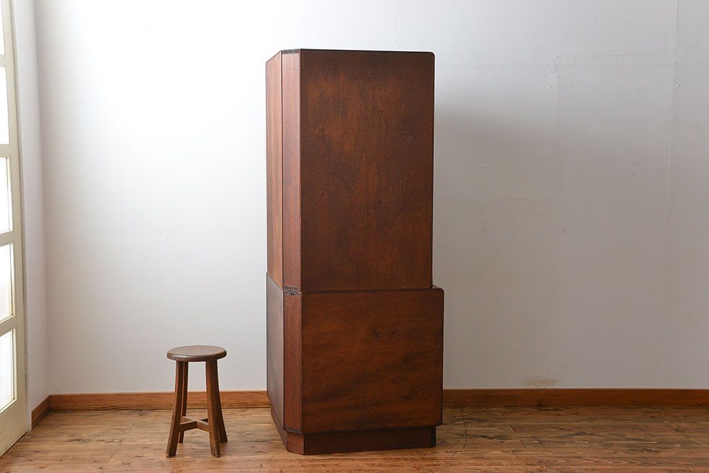 北欧家具 チーク材 シャッター扉付きの北欧ビンテージコーナーキャビネット