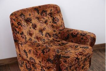 アンティーク家具　大正ロマン 金華山張り 1人掛け ソファ(1)