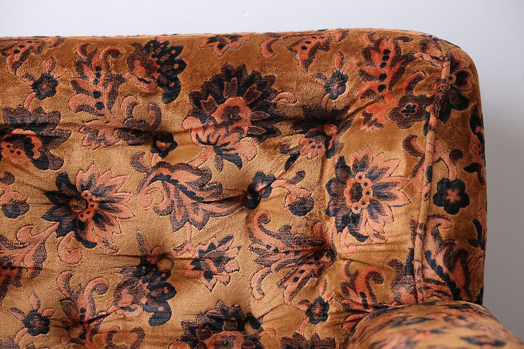 アンティーク家具　大正ロマン 金華山張り 1人掛け ソファ(1)