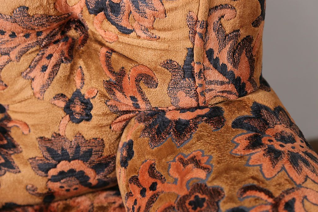 アンティーク家具　大正ロマン 金華山張り 1人掛け ソファ(1)