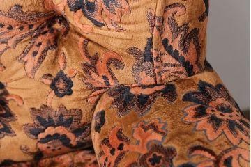 アンティーク家具　大正ロマン 金華山張り 1人掛け ソファ(1)