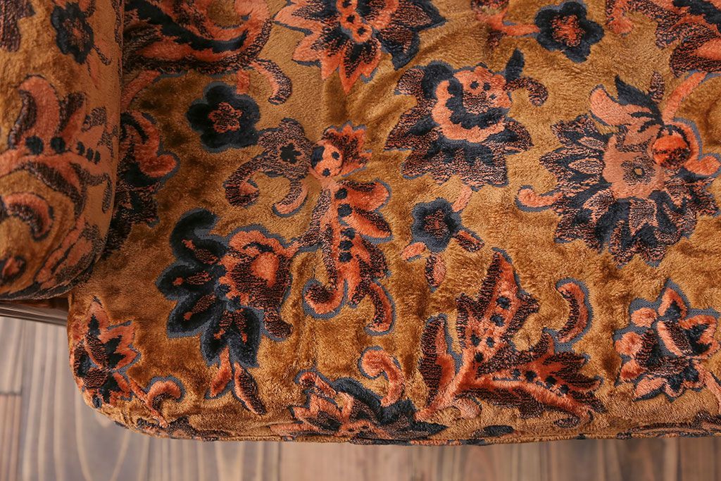 アンティーク家具　大正ロマン 金華山張り 1人掛け ソファ(1)