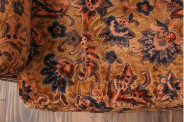 アンティーク家具　大正ロマン 金華山張り 1人掛け ソファ(1)