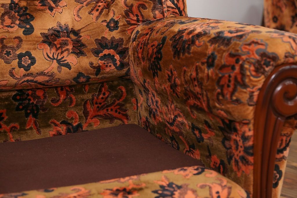 アンティーク家具　大正ロマン 金華山張り 1人掛け ソファ(1)