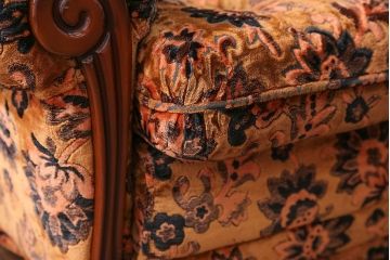 アンティーク家具　大正ロマン 金華山張り 1人掛け ソファ(1)