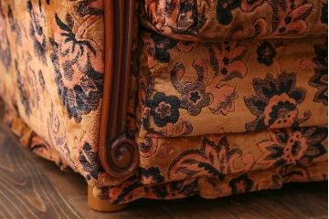 アンティーク家具　大正ロマン 金華山張り 1人掛け ソファ(1)
