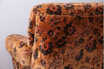 アンティーク家具　大正ロマン 金華山張り 1人掛け ソファ(1)