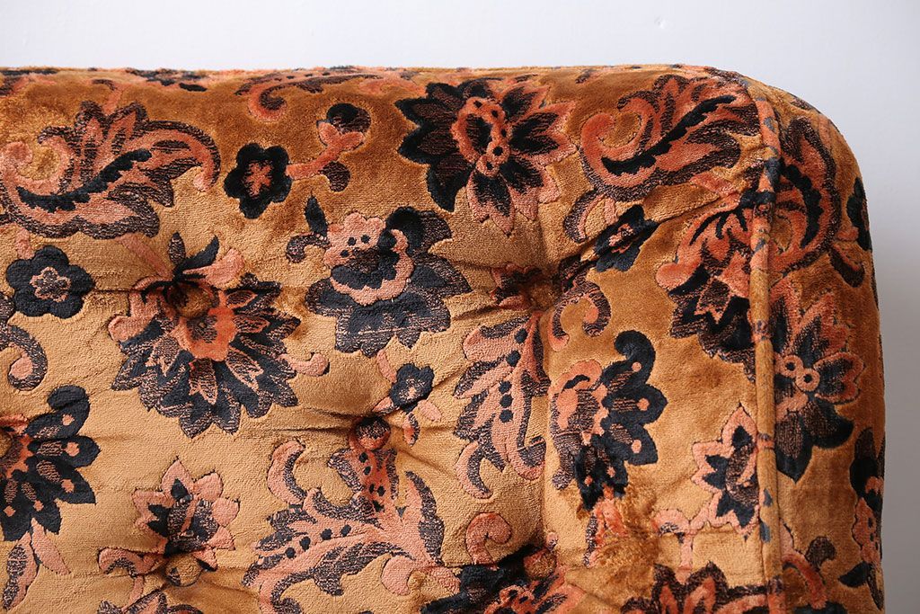 アンティーク家具　大正ロマン 金華山張り 1人掛け ソファ(2)