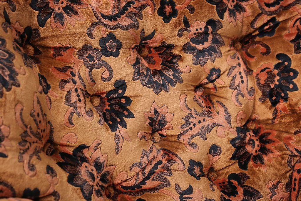 アンティーク家具　大正ロマン 金華山張り 1人掛け ソファ(2)