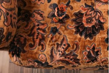 アンティーク家具　大正ロマン 金華山張り 1人掛け ソファ(2)