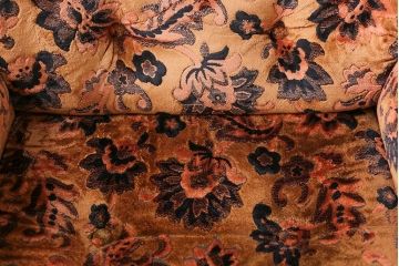 アンティーク家具　大正ロマン 金華山張り 1人掛け ソファ(2)