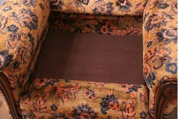 アンティーク家具　大正ロマン 金華山張り 1人掛け ソファ(2)