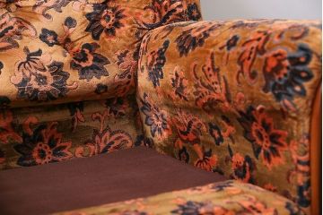 アンティーク家具　大正ロマン 金華山張り 1人掛け ソファ(2)