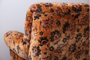 アンティーク家具　大正ロマン 金華山張り 1人掛け ソファ(2)