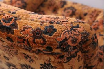 アンティーク家具　大正ロマン 金華山張り 1人掛け ソファ(2)