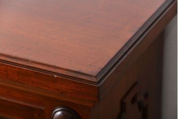 アンティーク家具　イギリスアンティーク マホガニー材!極めて上質な薄型ブックケース(カップボード、キャビネット)