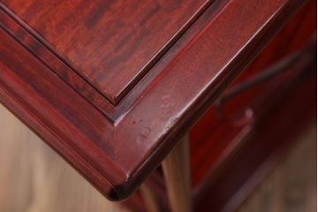 アンティーク家具　1970年頃 唐木製の横長飾り棚(茶棚、時代箪笥)