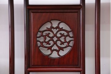 アンティーク家具　1970年頃 唐木製の横長飾り棚(茶棚、時代箪笥)