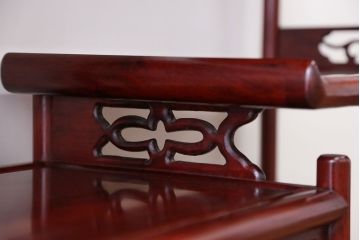 アンティーク家具　1970年頃 唐木製の横長飾り棚(茶棚、時代箪笥)