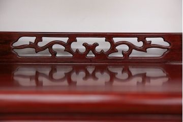 アンティーク家具　1970年頃 唐木製の横長飾り棚(茶棚、時代箪笥)