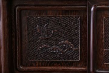 アンティーク家具　1960年頃 鉄刀木(タガヤサン)製 重厚な飾り棚(茶棚)