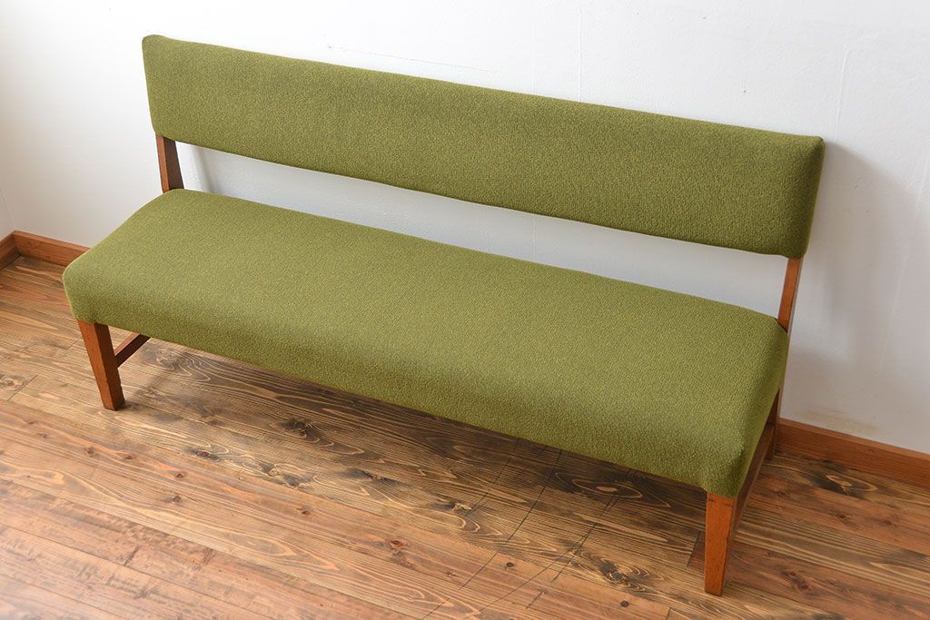 レトロ家具　昭和レトロ 1960年頃 シンプルなソファベンチ(長椅子)