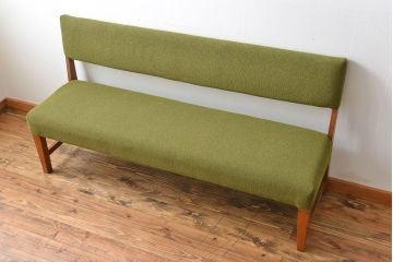 レトロ家具　昭和レトロ 1960年頃 シンプルなソファベンチ(長椅子)