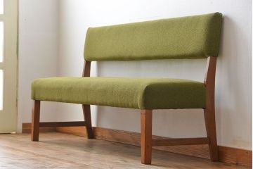 レトロ家具　昭和レトロ 1960年頃 シンプルなソファベンチ(長椅子)