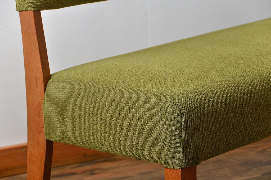 レトロ家具　昭和レトロ 1960年頃 シンプルなソファベンチ(長椅子)