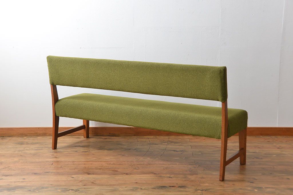レトロ家具　昭和レトロ 1960年頃 シンプルなソファベンチ(長椅子)