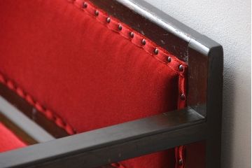 アンティーク家具　大正ロマン シンプルなアンティークベンチソファ