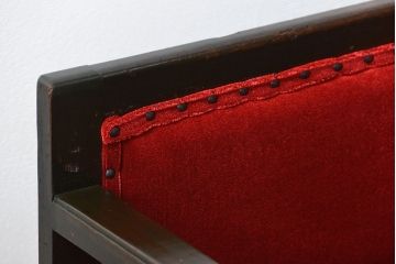 アンティーク家具　大正ロマン シンプルなアンティークベンチソファ