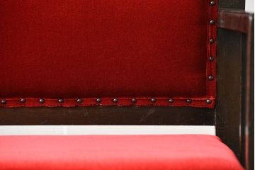 アンティーク家具　大正ロマン シンプルなアンティークベンチソファ