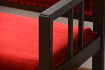 アンティーク家具　大正ロマン シンプルなアンティークベンチソファ