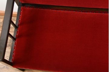 アンティーク家具　大正ロマン シンプルなアンティークベンチソファ