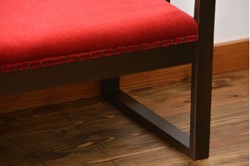 アンティーク家具　大正ロマン シンプルなアンティークベンチソファ