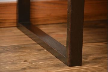 アンティーク家具　大正ロマン シンプルなアンティークベンチソファ