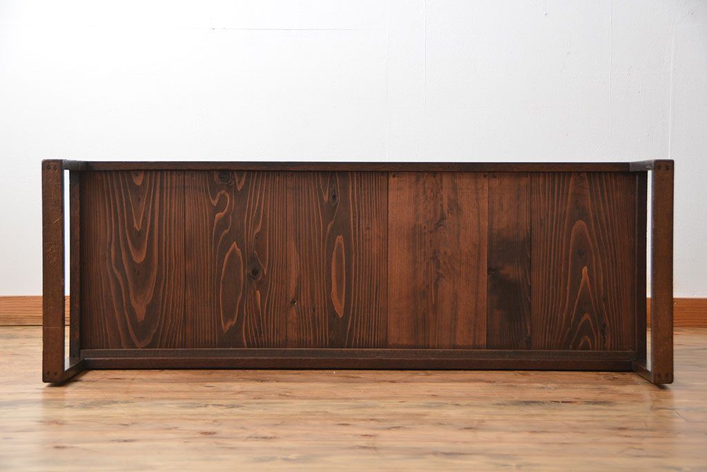 アンティーク家具　大正ロマン シンプルなアンティークベンチソファ