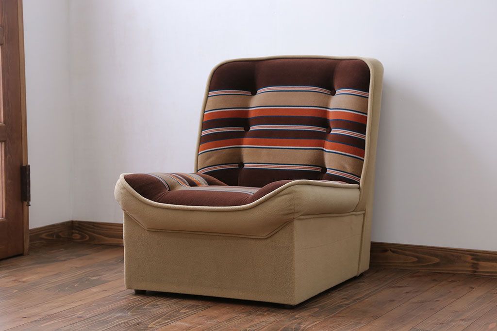 レトロ家具　昭和レトロ 1960年代 ミッドセンチュリー 1人掛け ソファ(1)