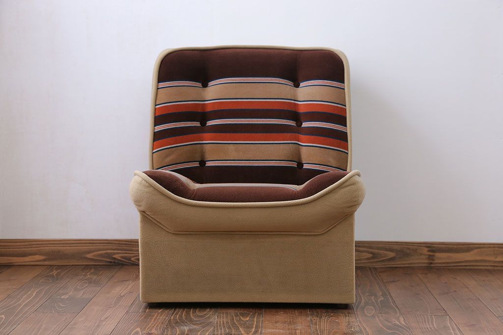 レトロ家具　昭和レトロ 1960年代 ミッドセンチュリー 1人掛け ソファ(1)