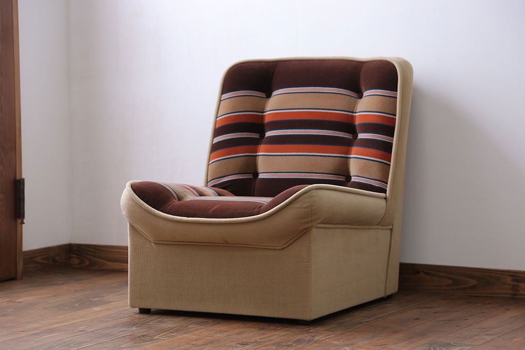 レトロ家具　昭和レトロ 1960年代 ミッドセンチュリー 1人掛け ソファ(2)