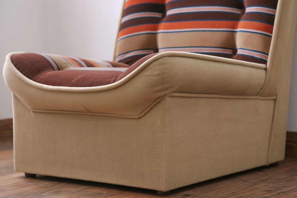 レトロ家具　昭和レトロ 1960年代 ミッドセンチュリー 1人掛け ソファ(2)