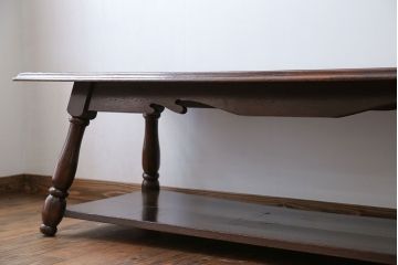 アンティーク家具　イギリスアンティーク オーク材の大きなセンターテーブル