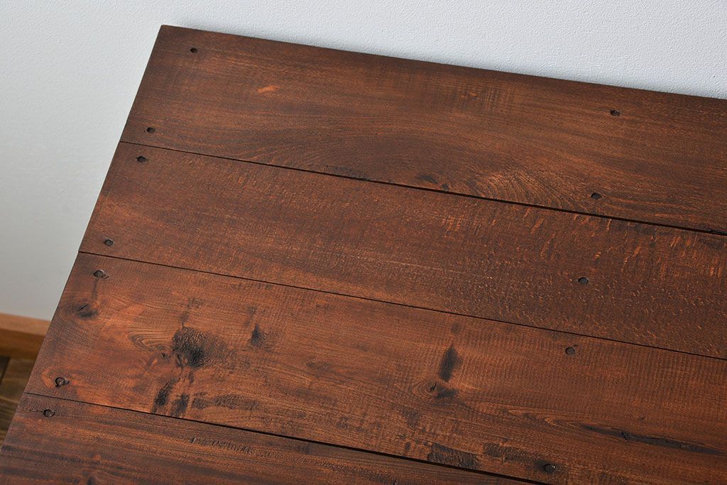 アンティーク家具　アンティークペイント 両面引き出し作業台(カウンターテーブル)